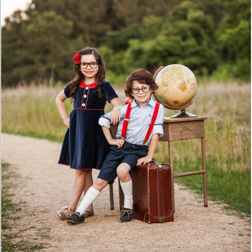 Navy Velvet Mini Boden Dress